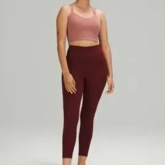 Lululemon Women's High-Rise Align Leggings, Red Merlot Size 6, Athletic, Fall - Picture 1 of 7